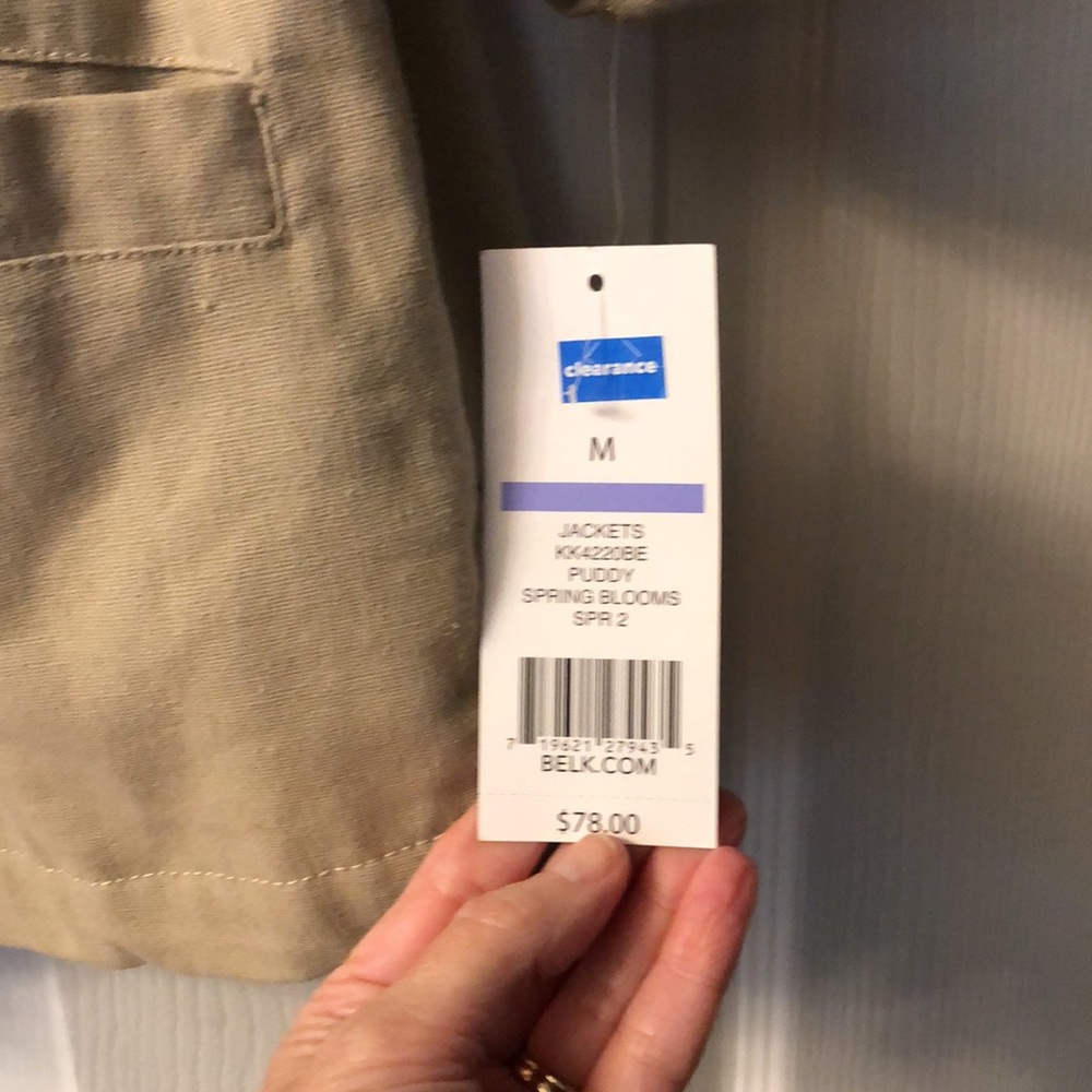 NWT New Directions safari style, washable, linen and rayon jacket. - Picture 4 of 5